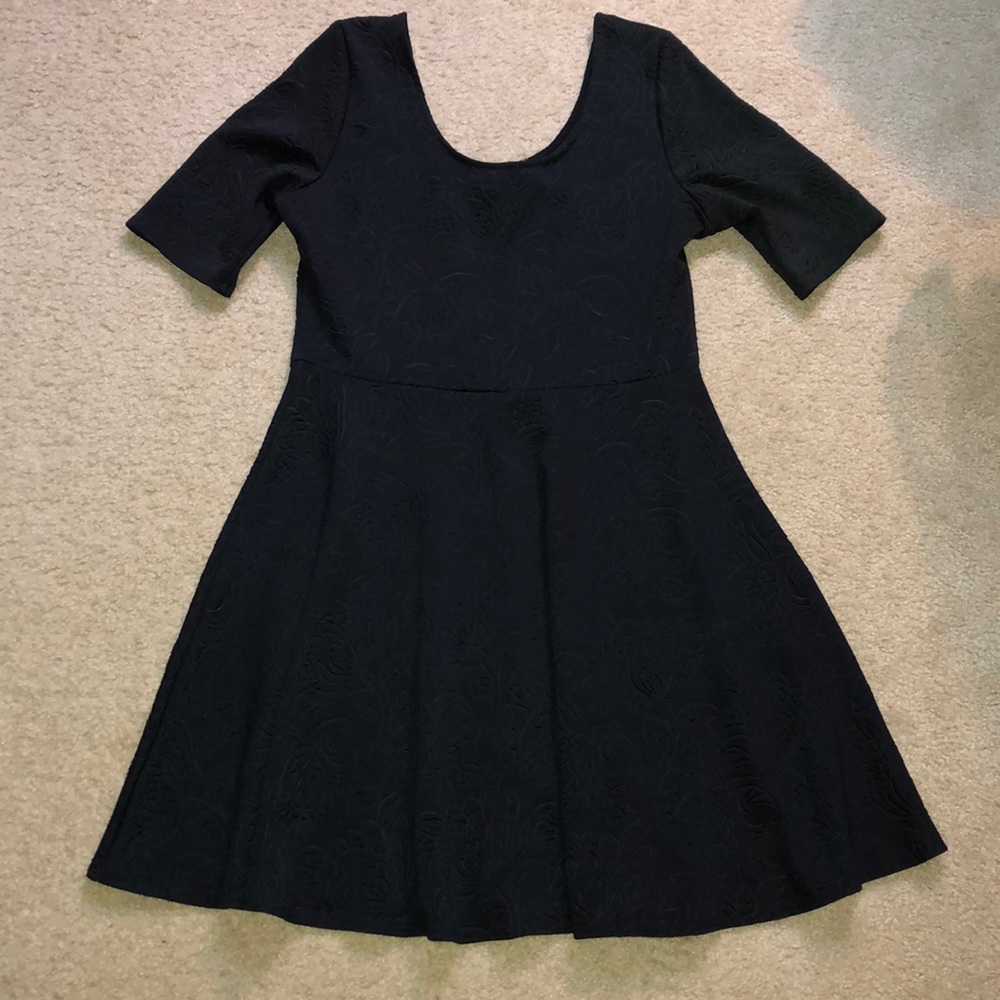 Textured Black Cocktail dress